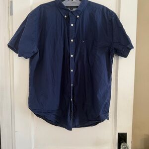 Tommy Hilfiger Dark Blue Casual Button Down Shirt